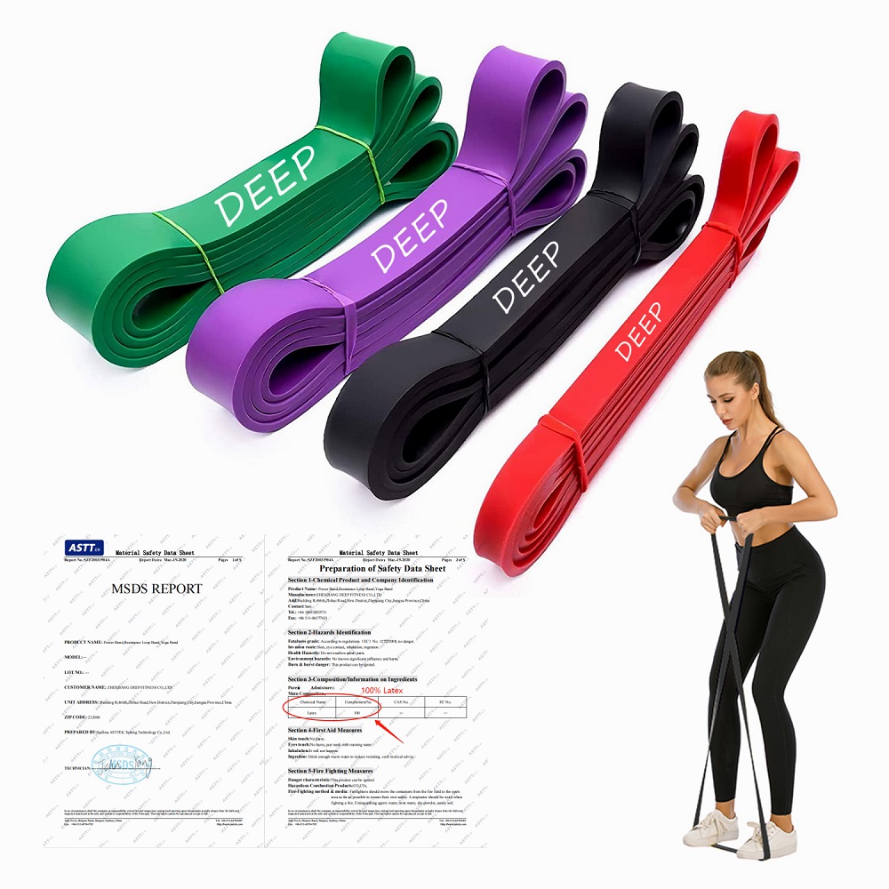 100% Latex Pull up Gym Elastic Resistance Bands/Strength Exercise Assist Bands /Home Exercise Resistance Fitness Band Set