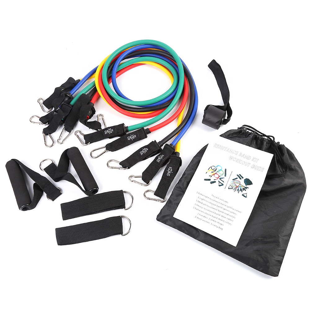 11 pcs Resistance Band Set for Yoga Workout Exercise Weight