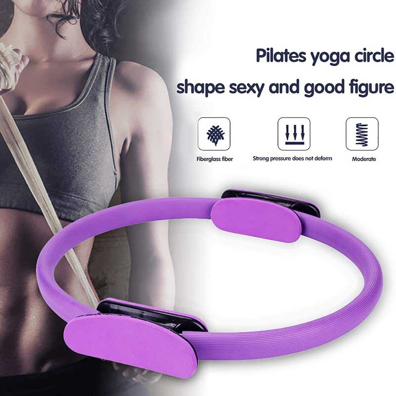 15 Inch Pilates Rings Yoga Pilates Magic Circle Pilates Ultra Fit Exercise Resistance Fitness Toning Ring Workout Fitness Circles with Dual Grip Handles for Home Gym Use