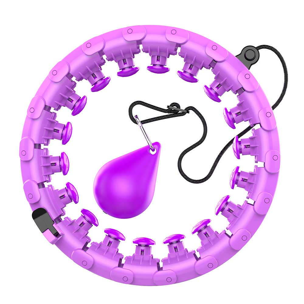 24 Joints No Fall Smart Weighted Fitness Hula Ring Hoop for Adults Weight Loss Exercise knots