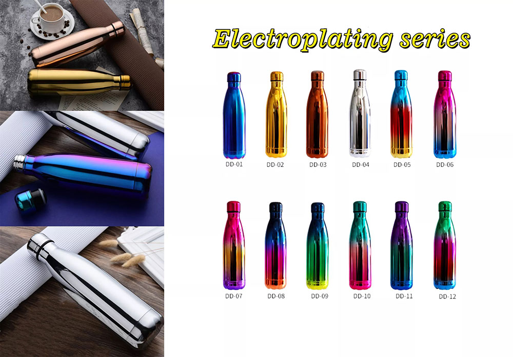 500ml Custom Logo Outdoor Sports Double Wall Water Bottle Flask Vacuum Insulated Stainless Steel Water Bottle