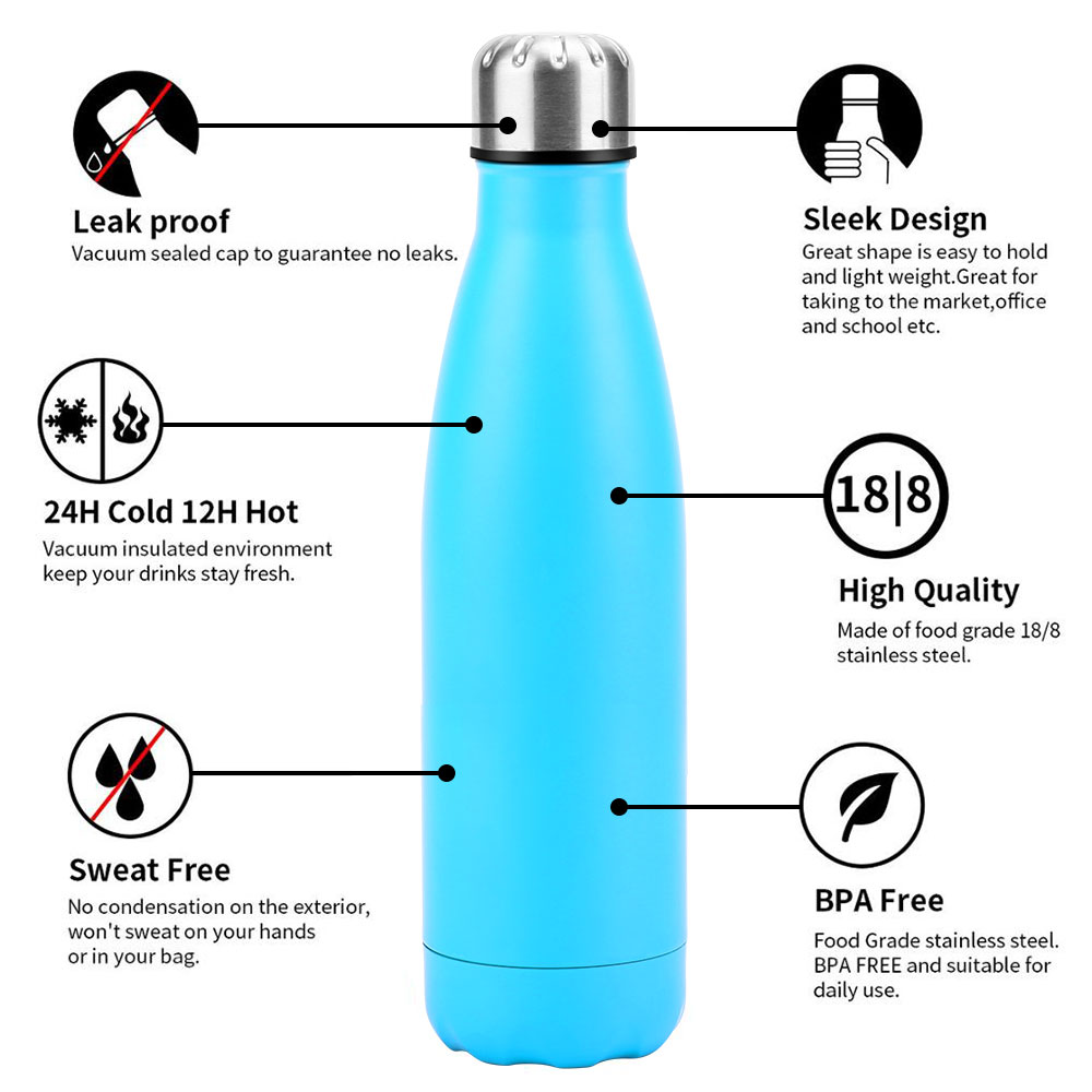 500ml Custom Stainless Steel Water Bottle Sports Water Bottle Stainless Steel Bottle