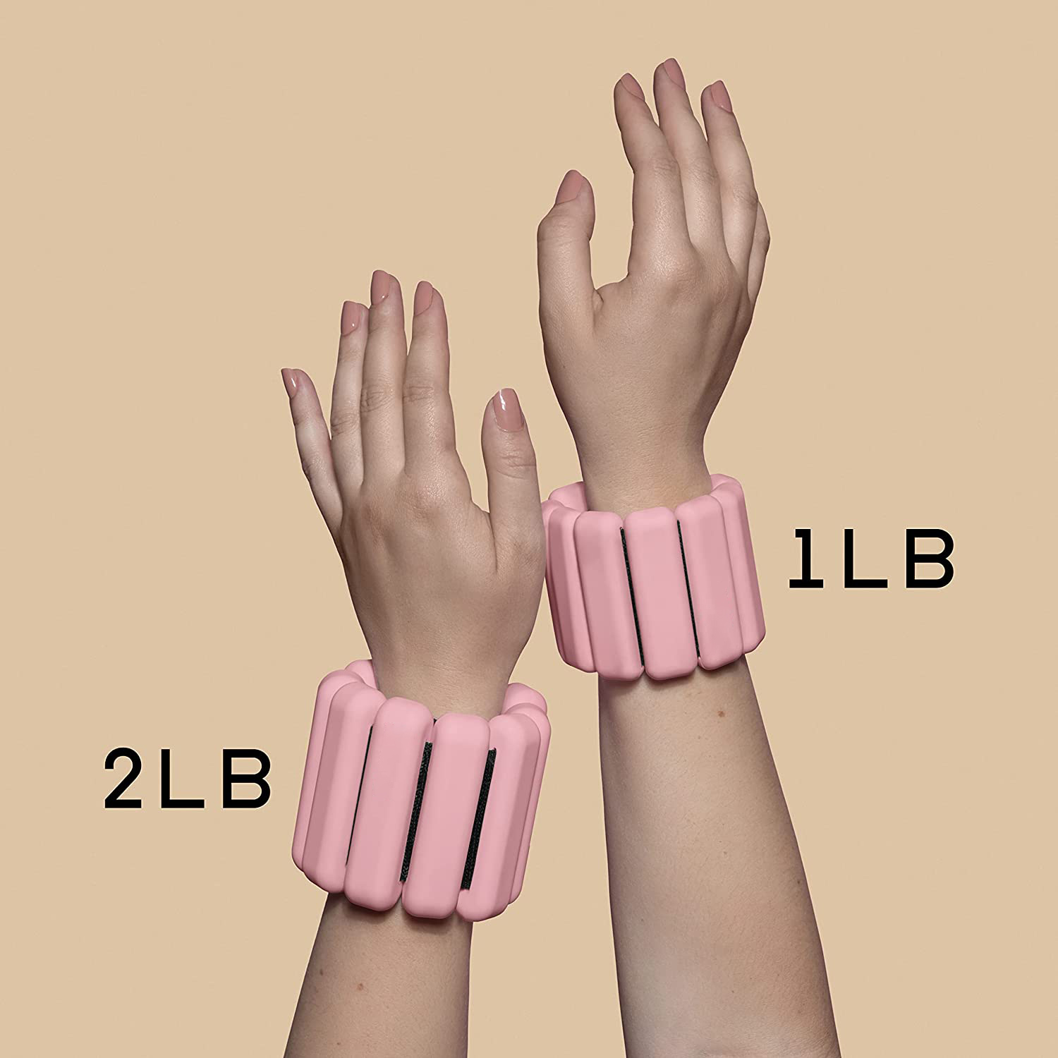 Adjustable Silicone Wearable Bracelet Weights Waterproof 2LB Bangles Ankle wrist Weights for Wrist Strength Training