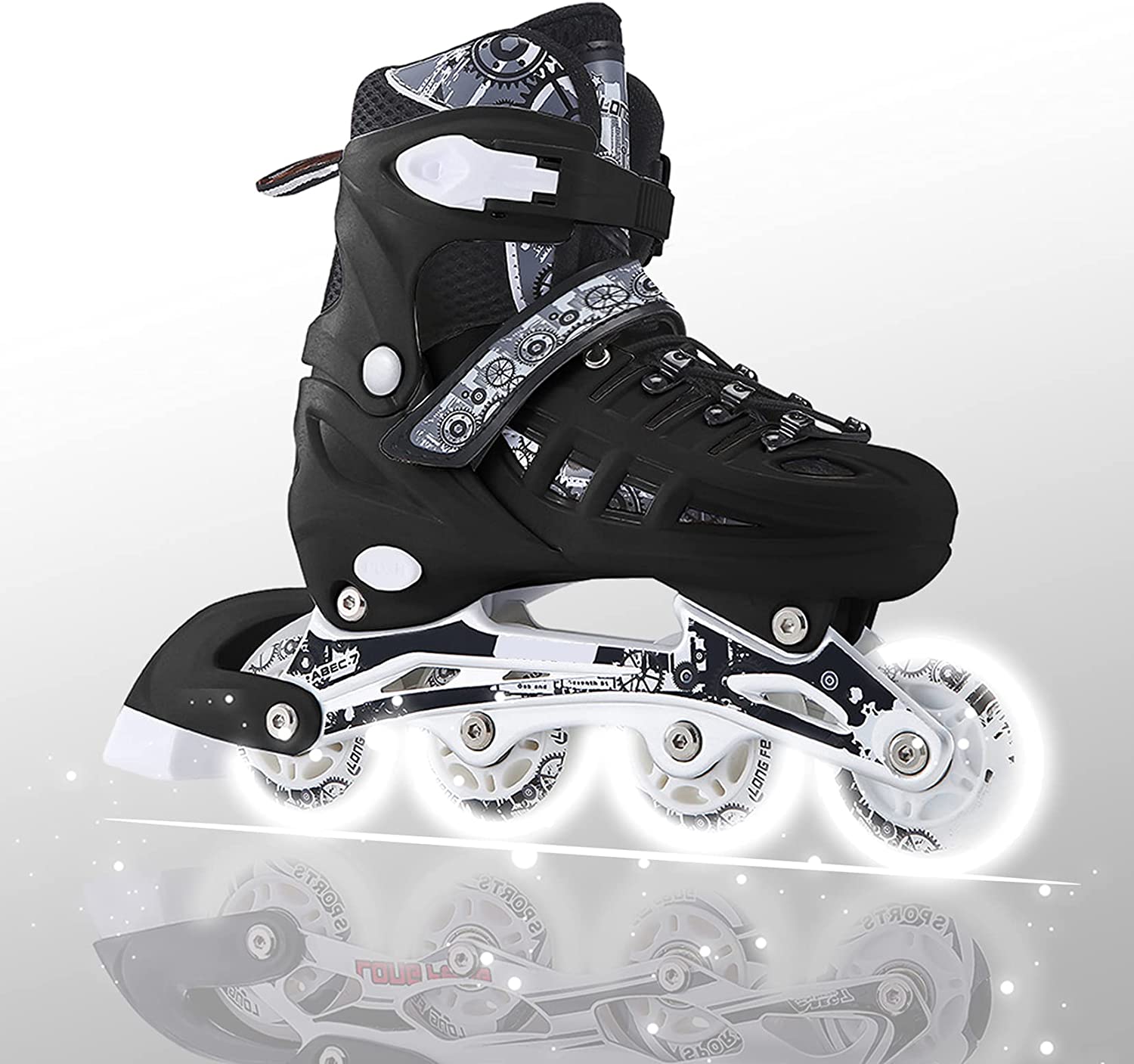 Adjustable Inline Skates for Kids,Boys and Girls with Light up Wheels