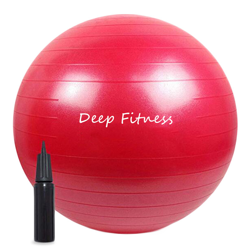 Anti-burst Stability ball Balance Yoga Ball with Custom logo color and pump