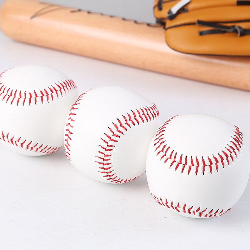 Baseball Custom Printed Full Grain Leather PU PVC Leather Flat Seam Raised Seam Wool Cork Softball