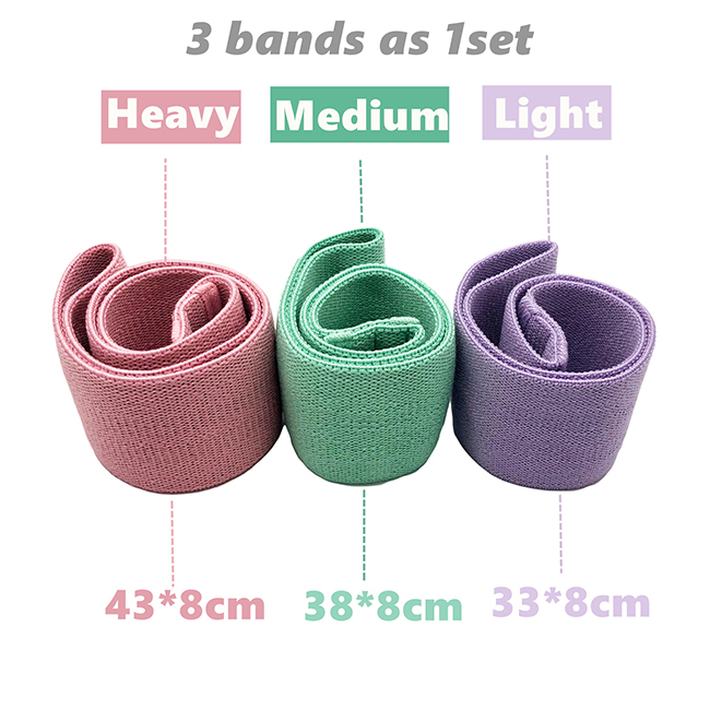 Comfortable Fabric booty bands Resistance hip Bands Set