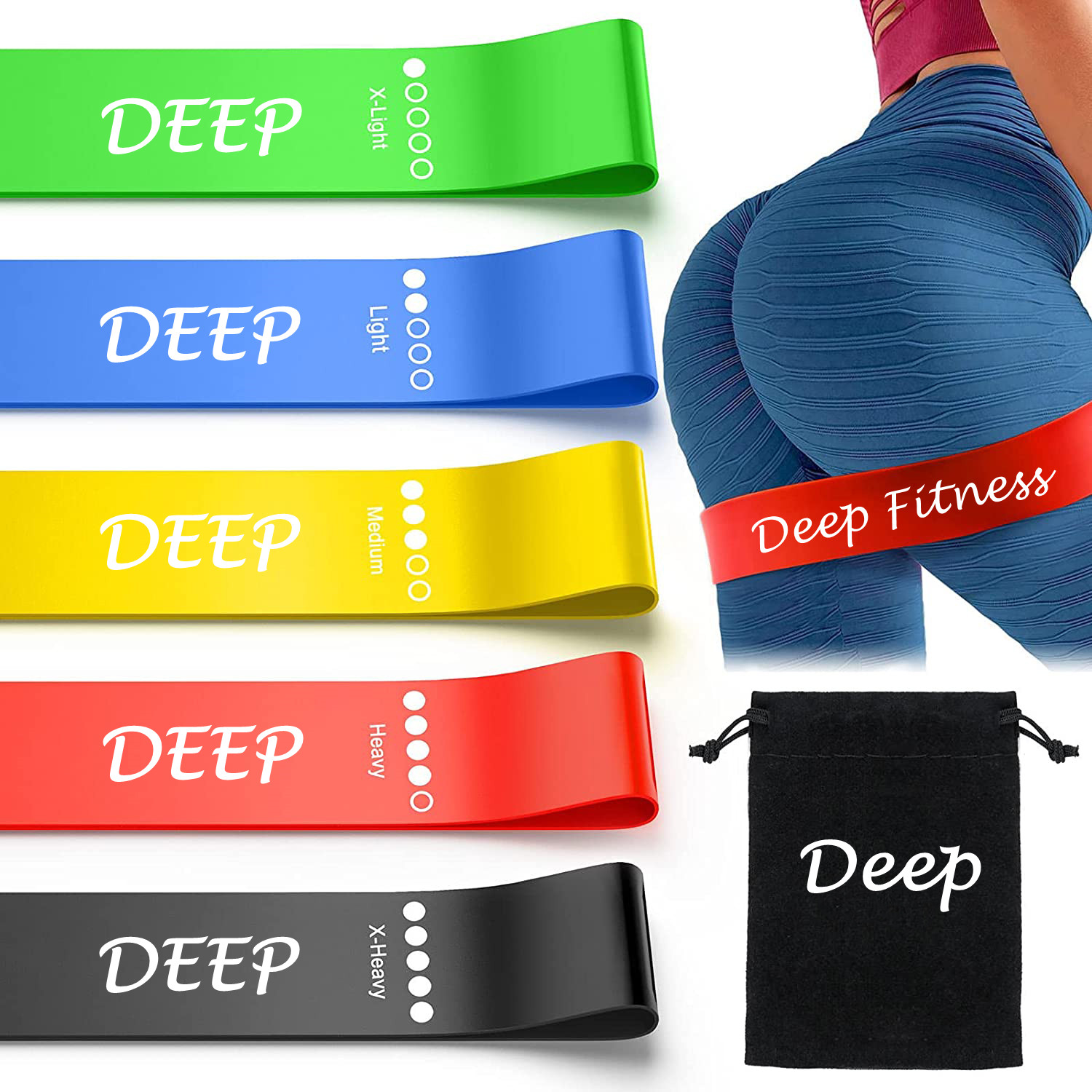 Hot Sale Low MOQ Custom Hip Circle Thick Strength Training Mini Band Yoga Resistance Loop Latex Exercise Bands