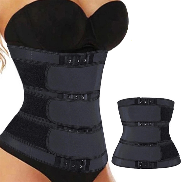 Custom Logo Compression Double Belt Slim Tummy Control Body Shaper Lose Weight Latex Waist Trainer Vest