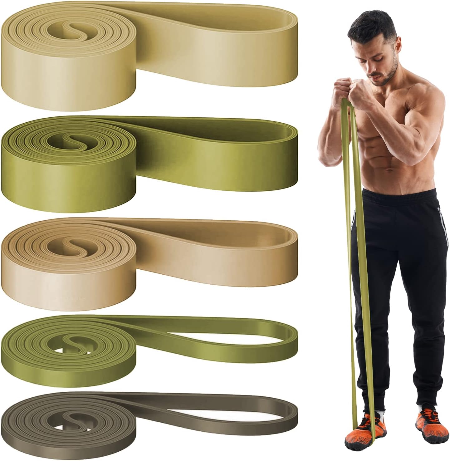 Custom Logo Fitness Rubber Resistance Bands /Fitness Latex Resistance Bands Power Assisted Exercise Stretch Pull Up Bands