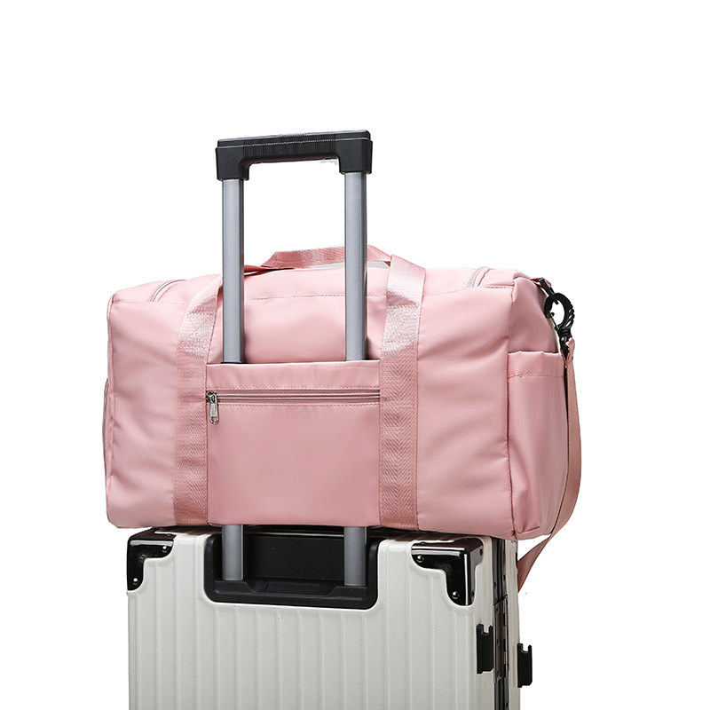 Custom Logo Pink Gym Women Design Waterproof Fashion Man Nylon Duffel Tote Bag Luggage Duffle Travel Bag With Shoe Compartment