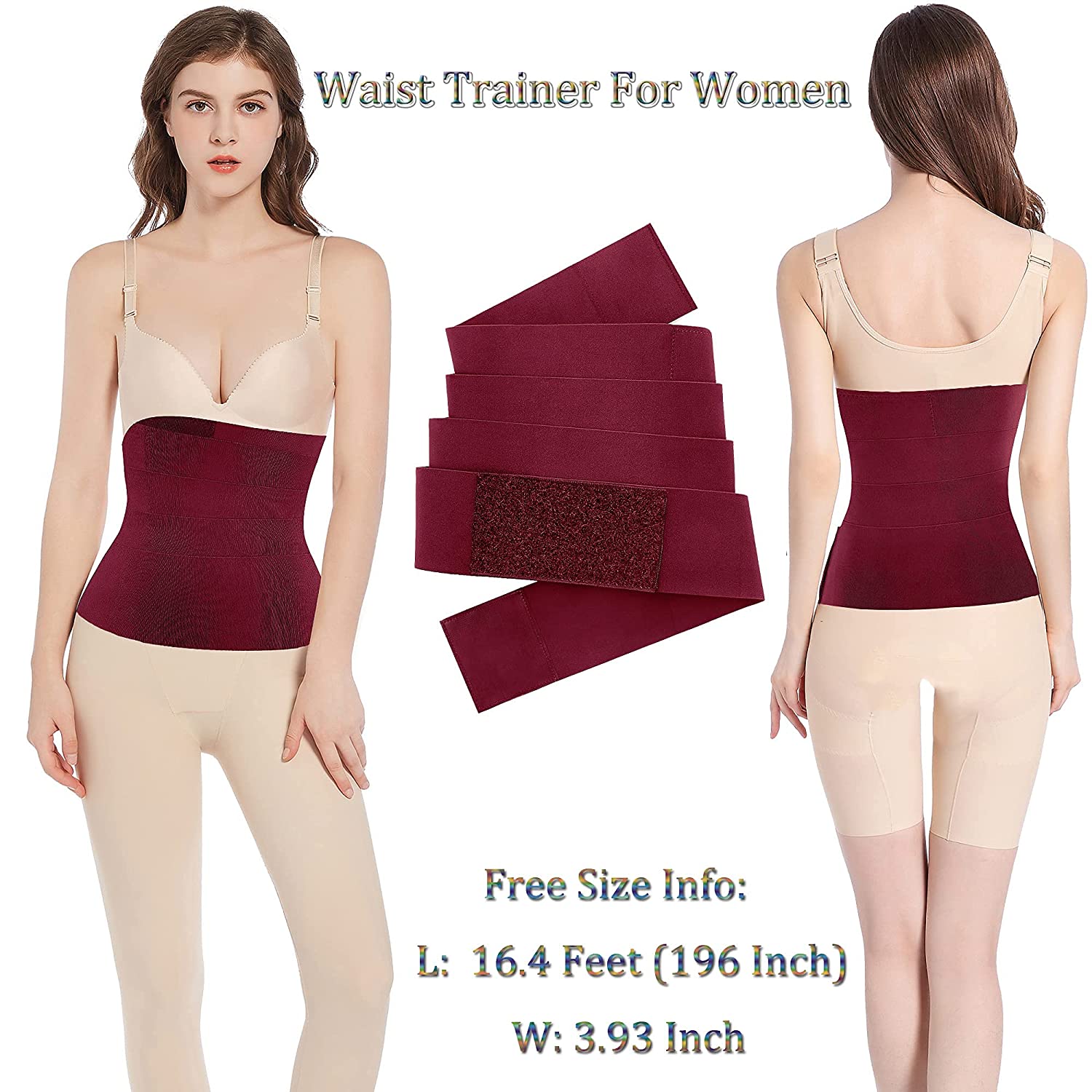 Hot Sale Elastic Waist Trainer Shaper Belt tummy wrap bandage invisible wrap waist trainer