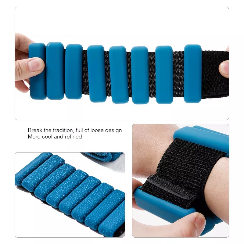 Custom Wearable Weight Wrists Adjustable Lifting Hand Silicone Wrist And Ankle Weights Band