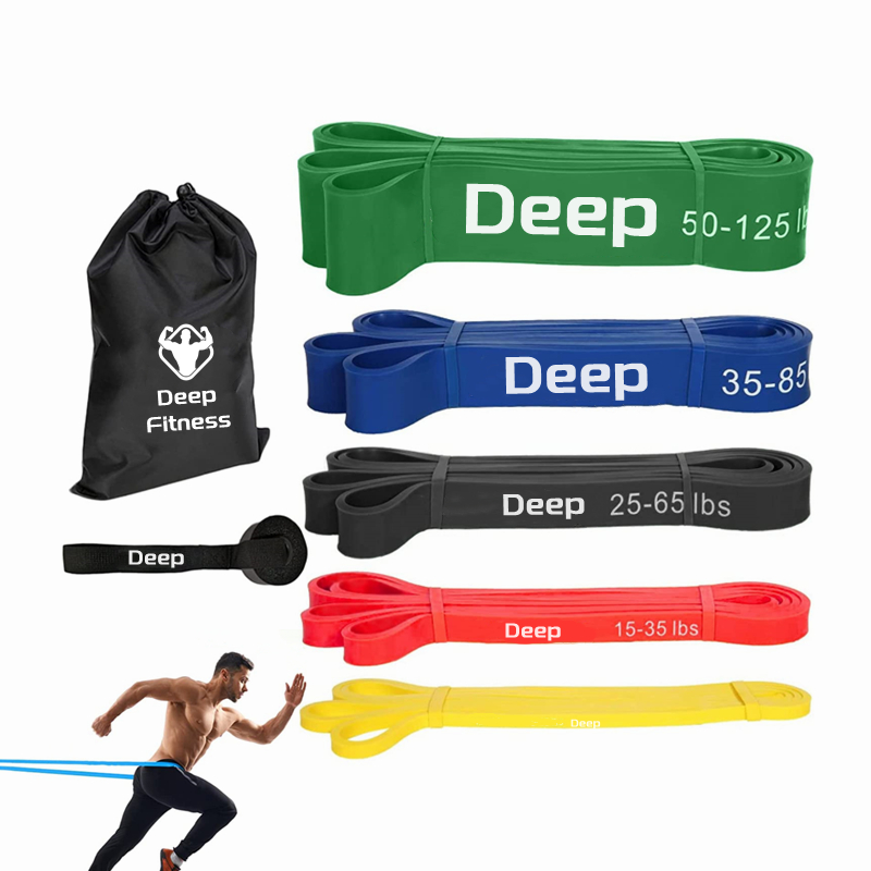 Custom logo bands resistance bands set custom elastic exercise long workout gym pull up bands