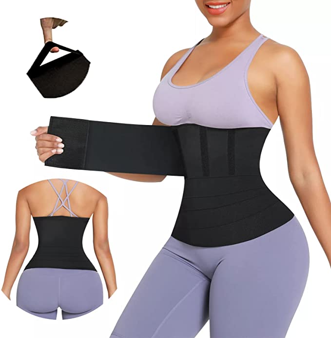 Custom logo fitness belly lose weight tummy trimmer Band Belt Bandage Wrap Waist Trainer