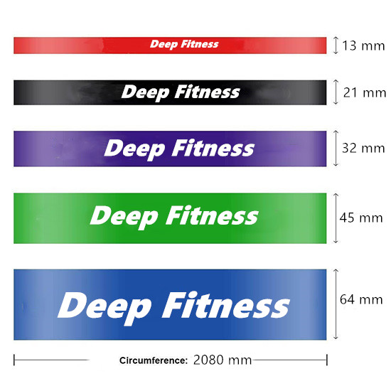 Custom logo stretch power fitness exercise band resistance loop
