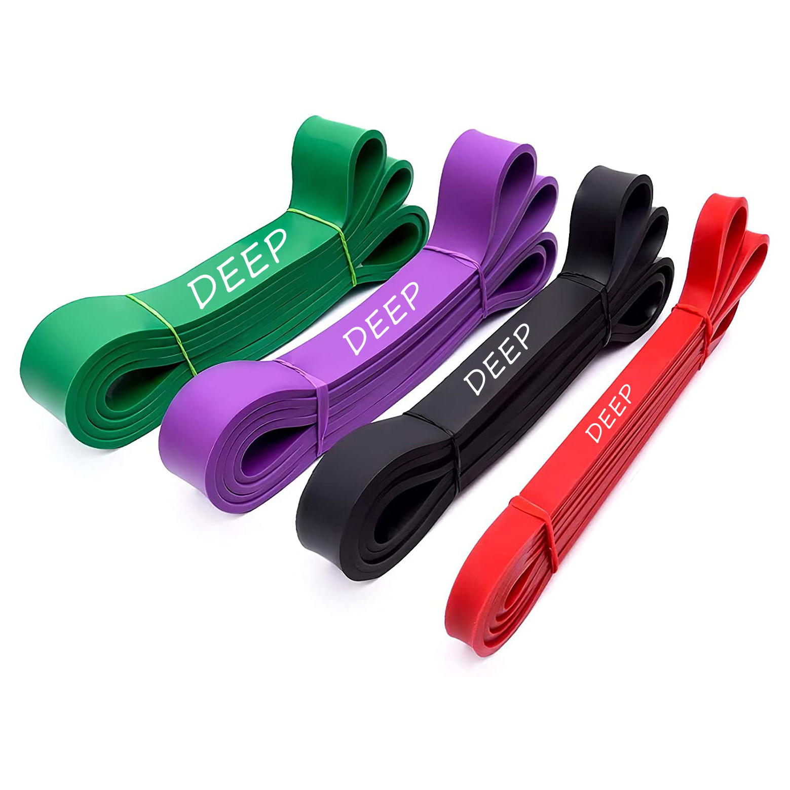 Customized Natural Latex Yoga Fitness Power Resistance Bands Exercise Stretch Pull Up Band Set