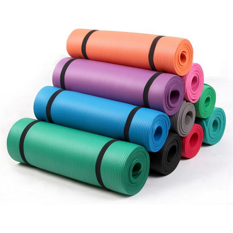 Exercise Yoga Mat with Carry Strip Print Roll Bulk Fitness yoga mat ...