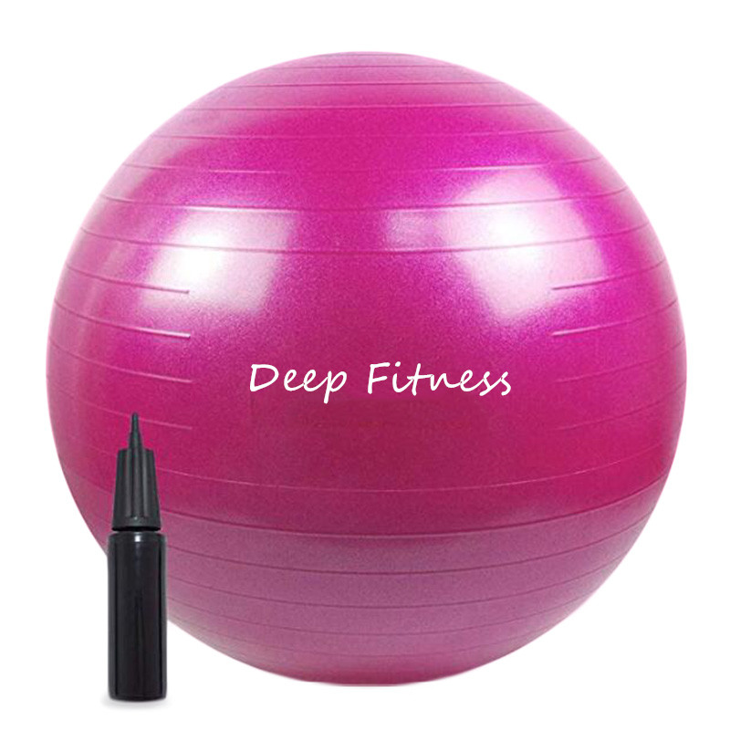 Exercise ball with pump custom printed color scrub yoga ball