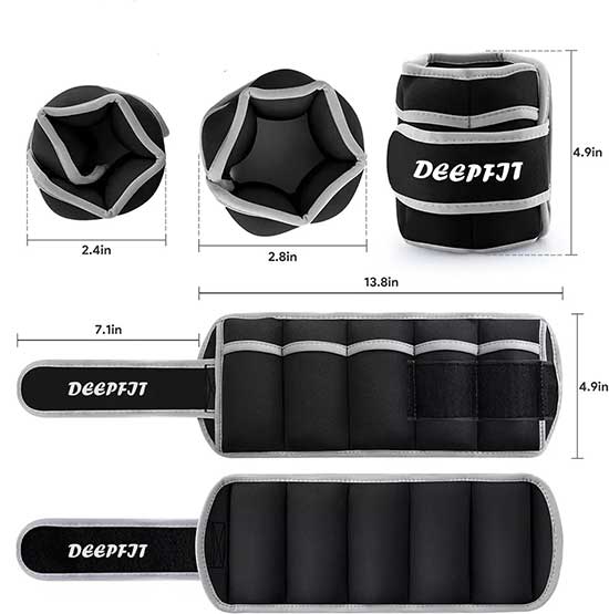 Factory 2 lbs to 10 lbs Adjustable Ankle Weights Set Ankle Wrist Weight Sandbag