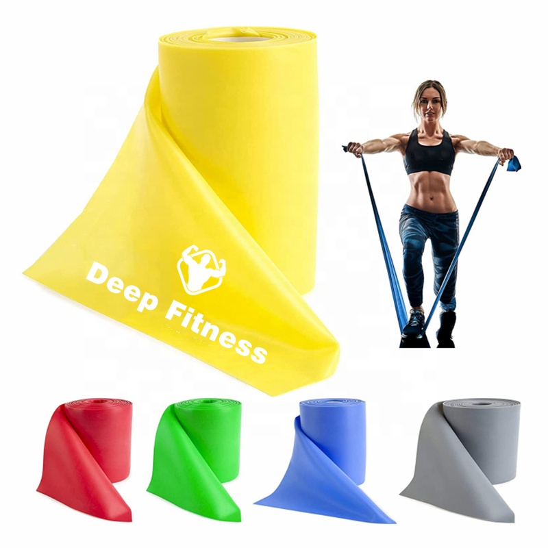 Fitness latex free elastic band roll 25m Stretch Band Roll