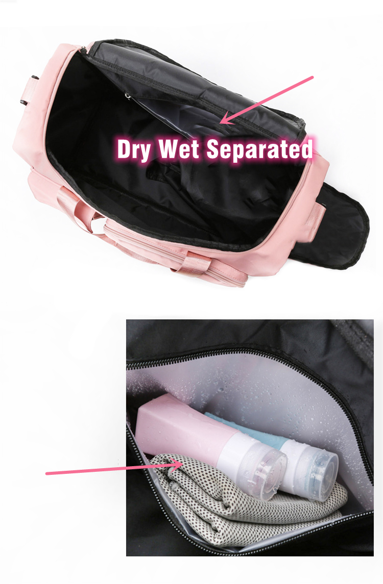 Free Sample Multifunctional Dry And Wet Separationwater Resistant Gym Backpack Travel Duffel Bag With Shoes Compartment