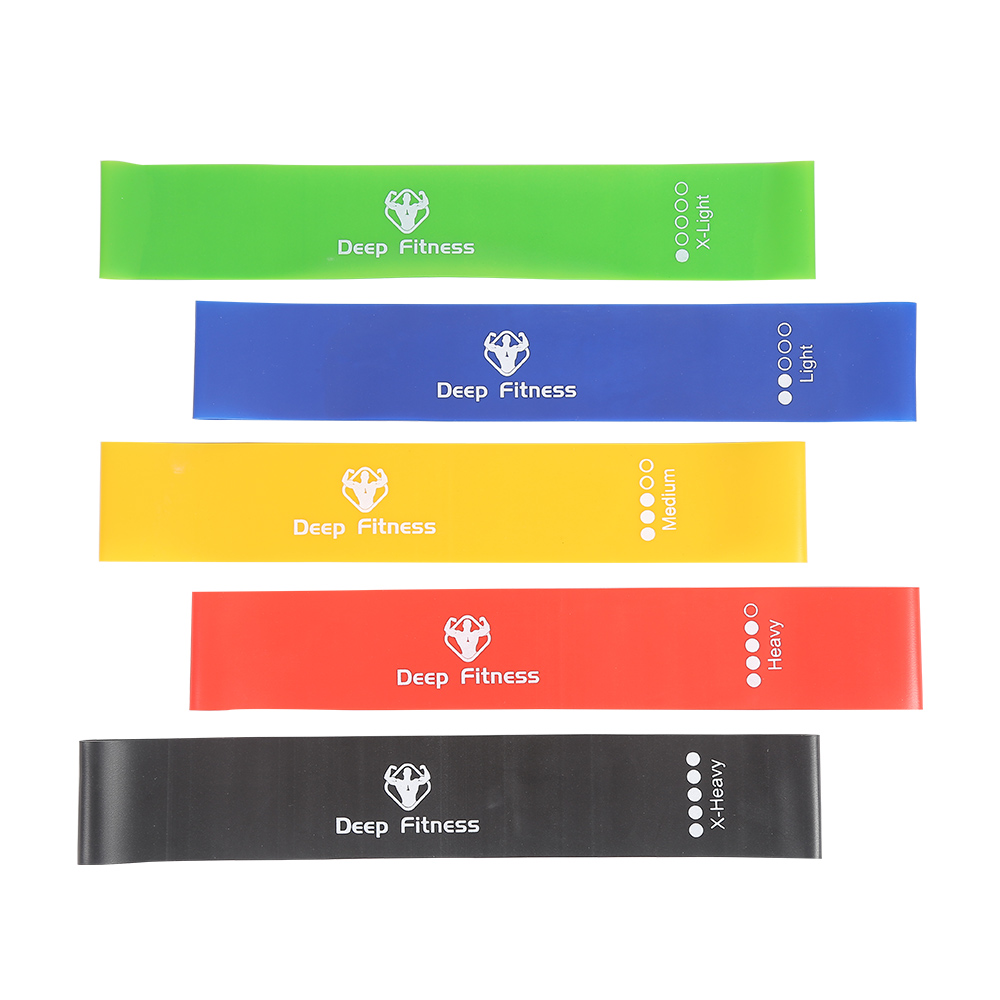 Hot Sale 5pcs/set Mini Bands Training Fitness 100% Natural Latex Fitness Bands Resistance With Logo