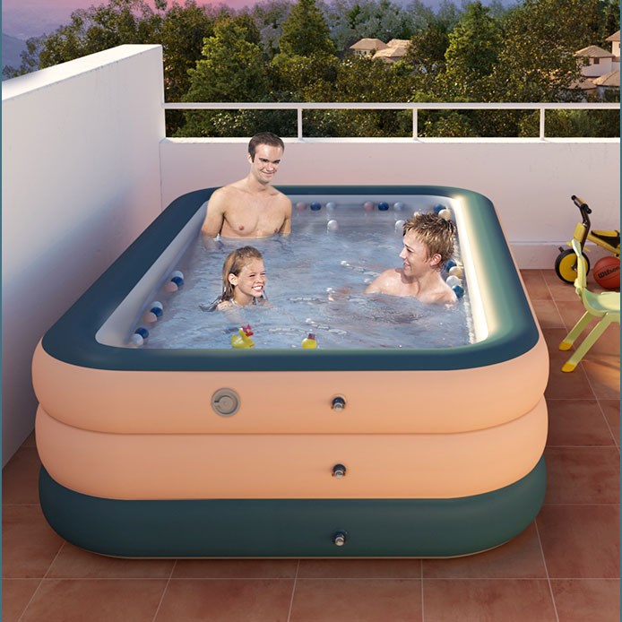 Inflatable Pool Full-Sized Inflatable Blow Up Kiddie Pool Outdoor swimming pool
