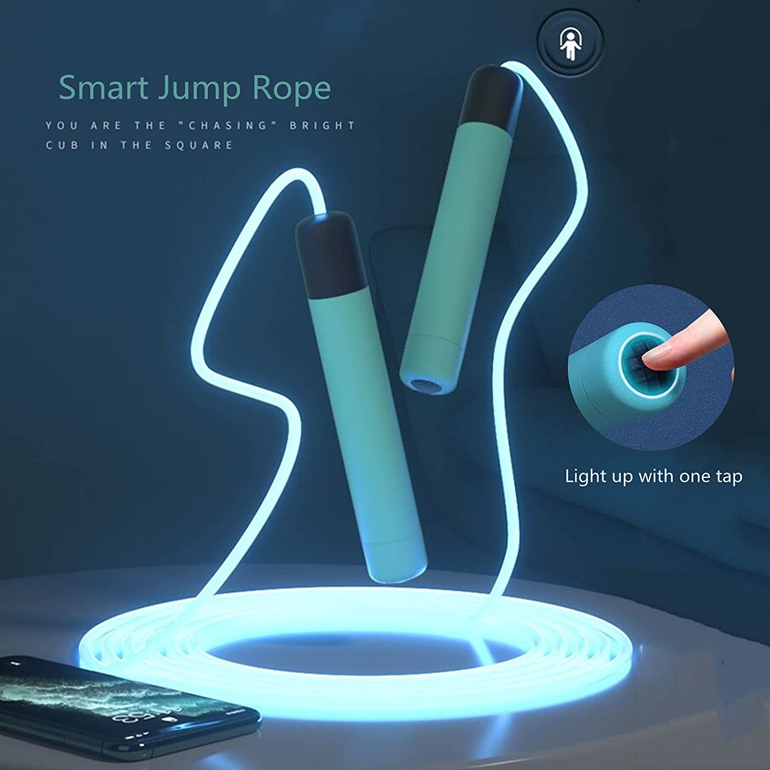 Jump Ropes Skipping Rope for Kids Develop Children's Sports Interest Men Women Fitness Exercise Indoors Outdoors Cool LED Light