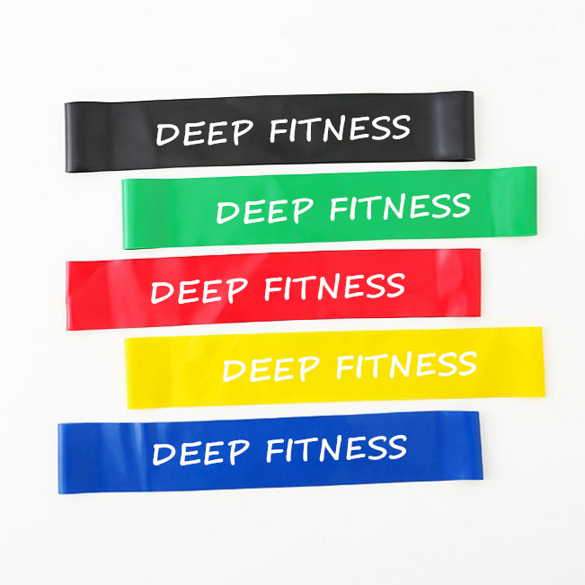 Latex Stretch Yoga Fitness Excise Loop Bands set 5 Resistance Bands