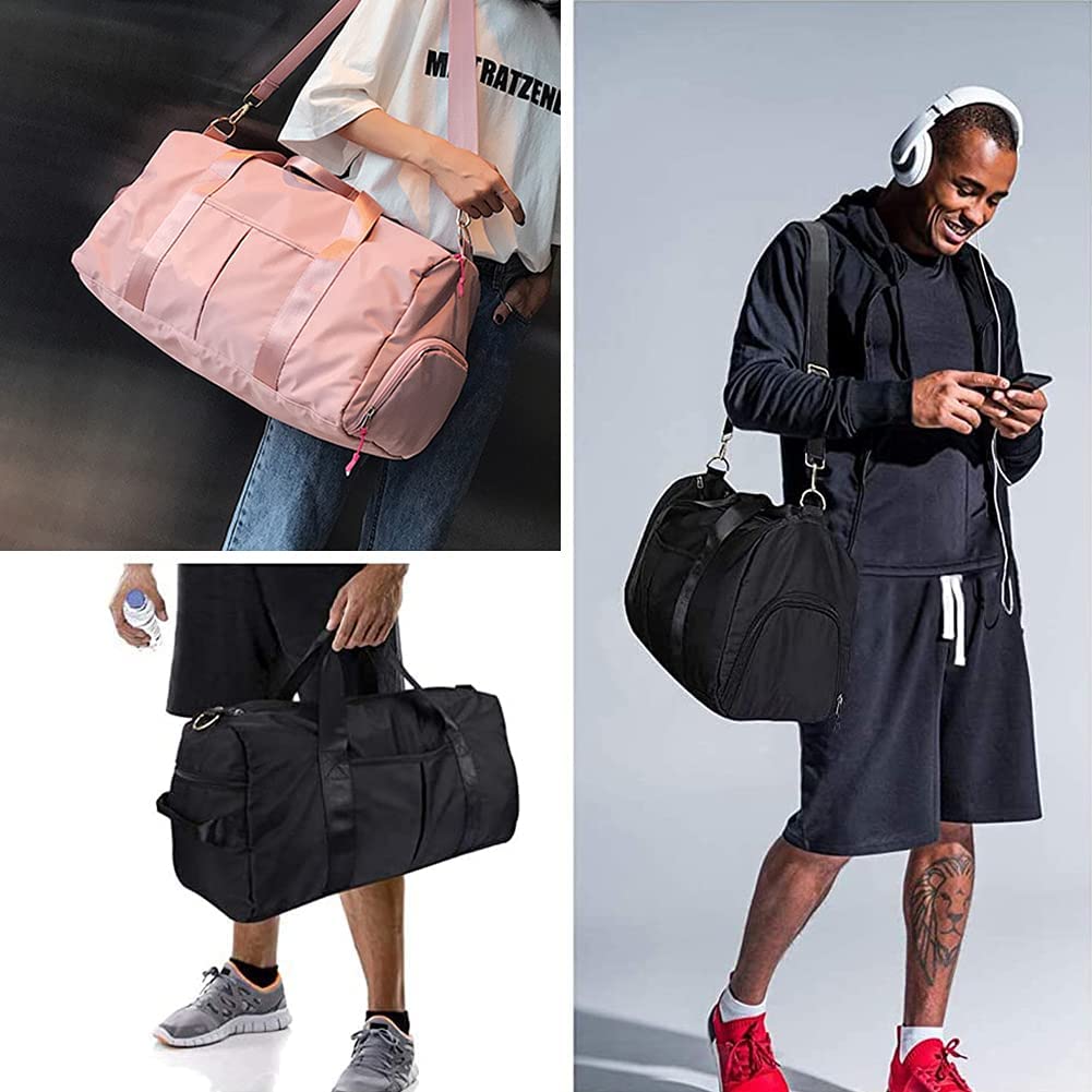 Low Moq Gym bag Custom High Quality Waterproof Durable Polyester Sports Travel Bag With Shoe Compartment women Duffle Bag