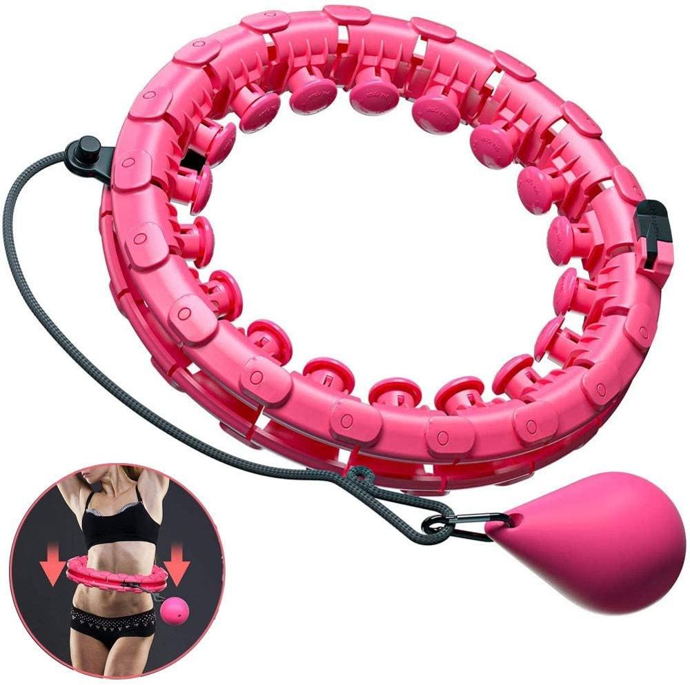 New 24 Detachable Knots Adult Fitness Smart Weighted Hoola Hoop Hula Ring Hula Hoops with Weight ball