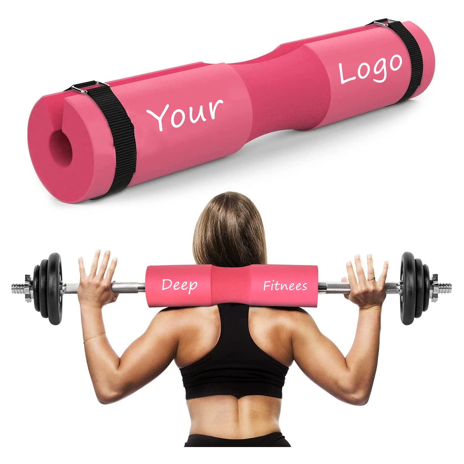 Non Slip Barbell Pad Custom logo color Foam Sponge Barbell Pad Squat Pad for Squats, Lunges and Hip Thrusts Gym fitness