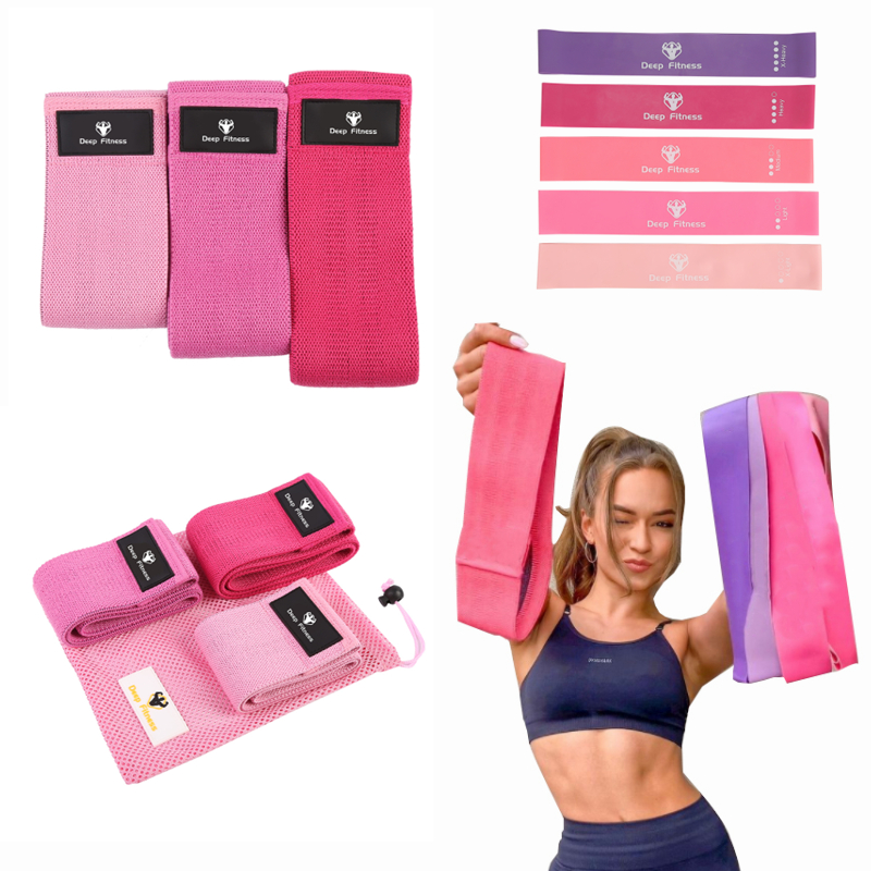 Non Slip Custom Logo Exercise Home Gym Yoga Equipment Hip Nude Color Fitness Resistance Bands