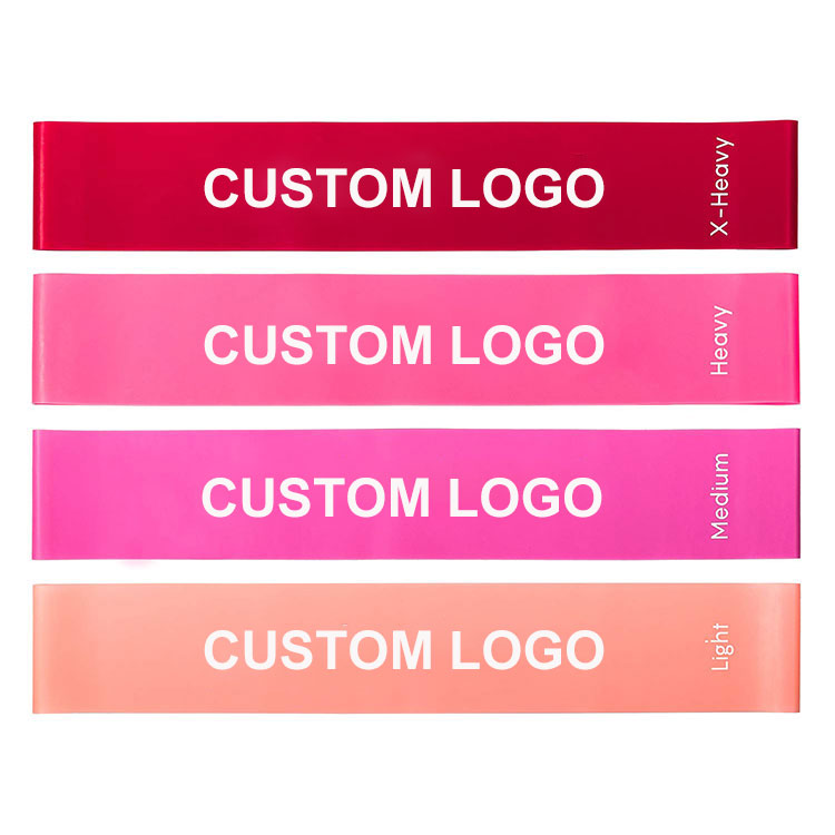 Non slip Latex 4 level Hip Resistance Band Set Booty Gulte Band Custom Logo With Carry Bag Resistance Hip circle band