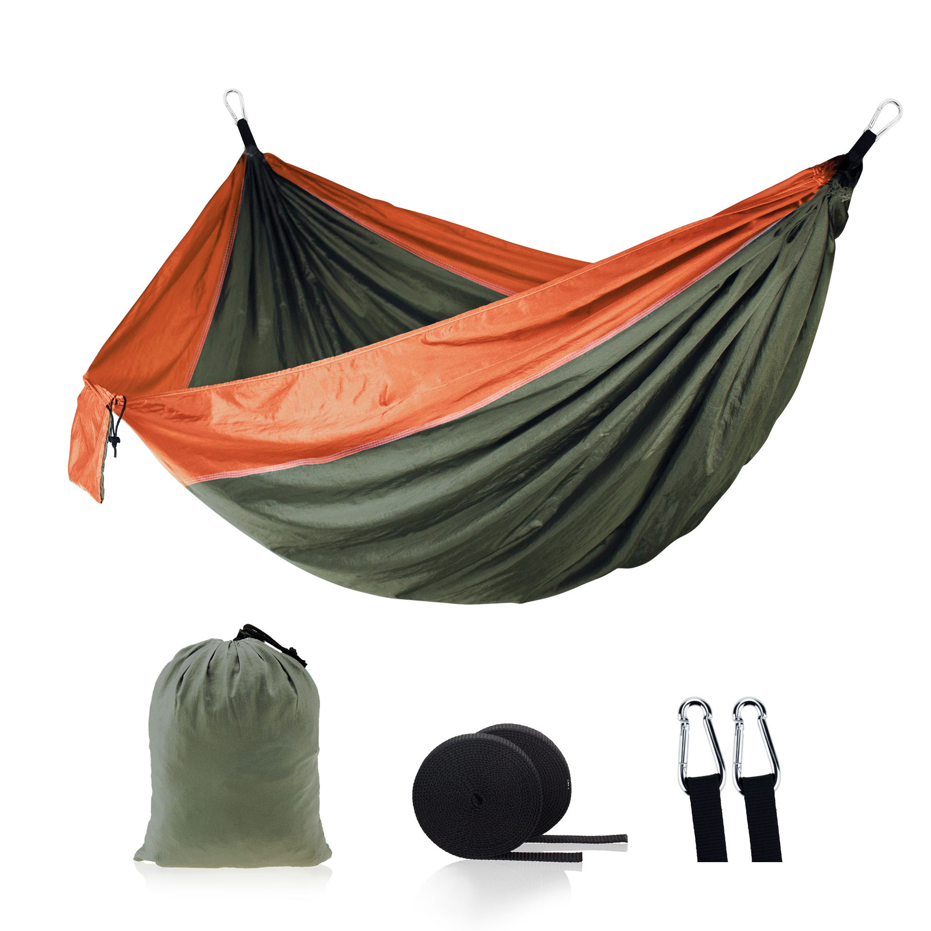 OEM 210T Nylon single double outdoor hiking Nylon Portable sewing hanging Parachute Camping Tent Hammock bed