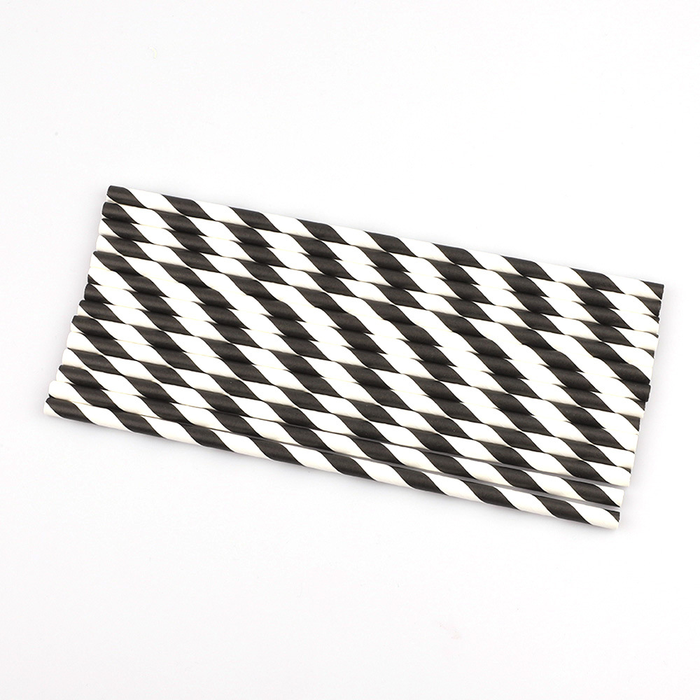 Paper Straws Biodegradable Drinking Stripe Bicolor Stripe for party Wedding Supplies