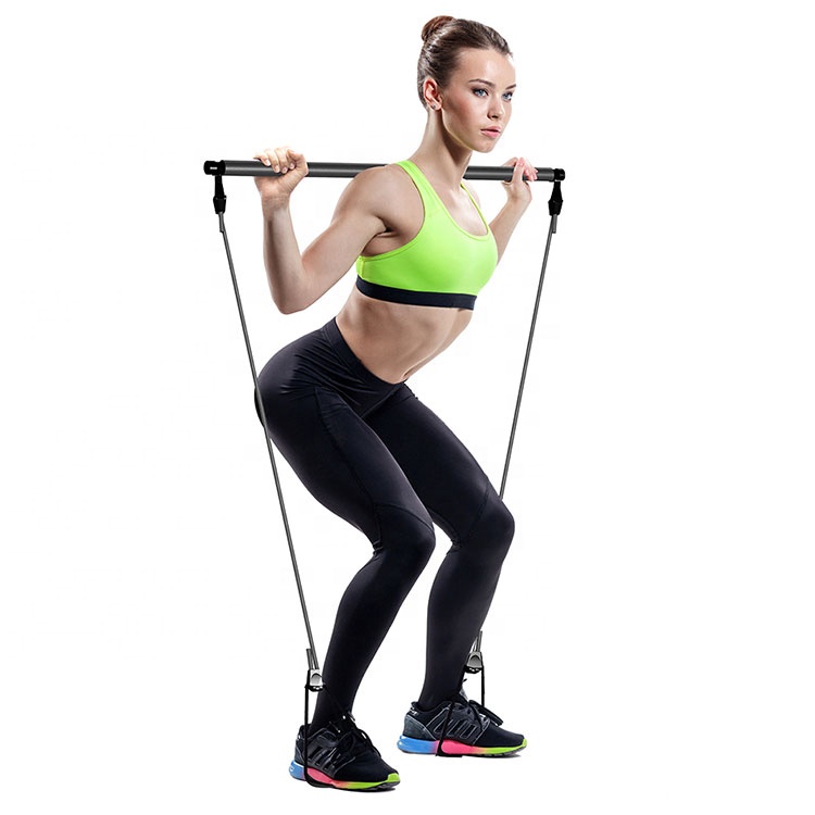 Portable Pilates Bar Kit with Resistance Band Home Gym Workout Resistance Band pilates bar