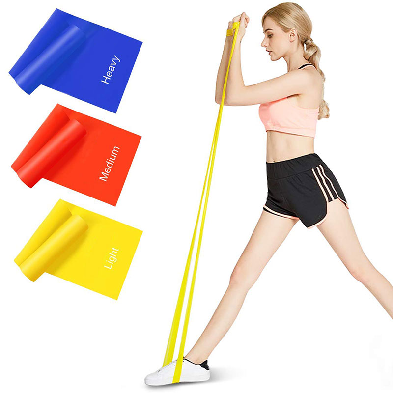 Resistance Bands, Latex Exercise Bands with Different Resistance Levels, Skin-Friendly Elastic Bands with Carrying Pouch for Home Workout, Strength Training, Physical Therapy, Yoga, Pilate