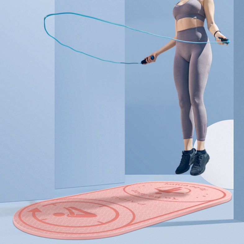Rope Skipping Floor Mat Yoga Mat, Shock Absorption Mute Dancing Yoga Pad Eco Friendly Exercise & Fitness Mat