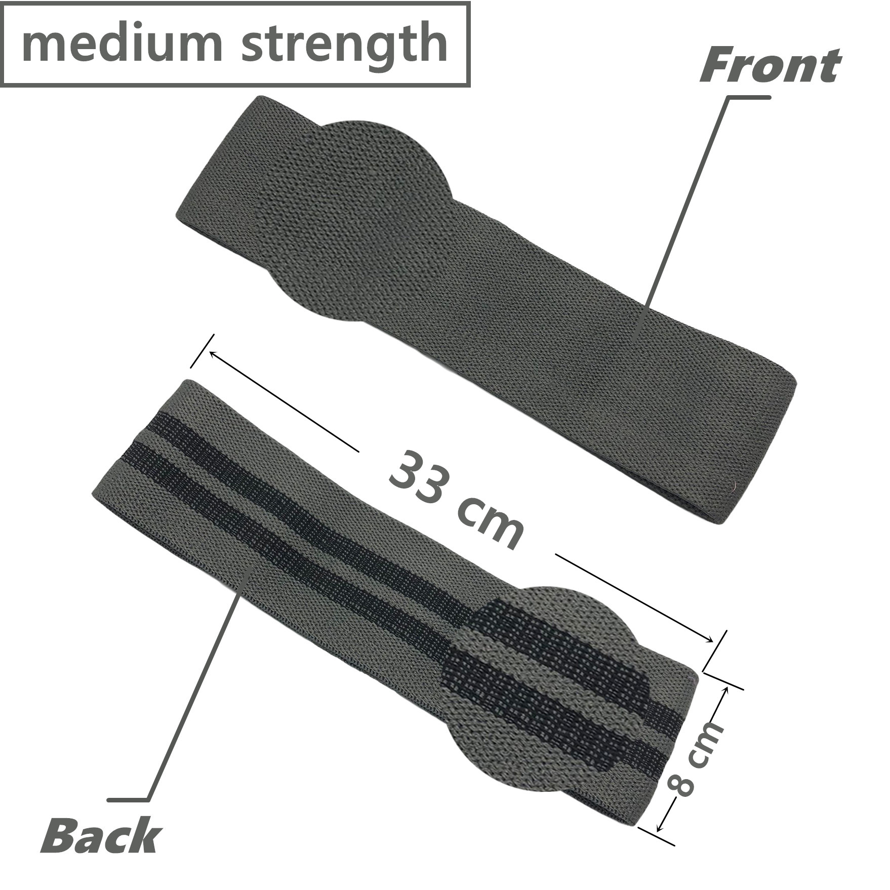Same sizes different strength Fabric Customized label customized colors Resistance Booty Band