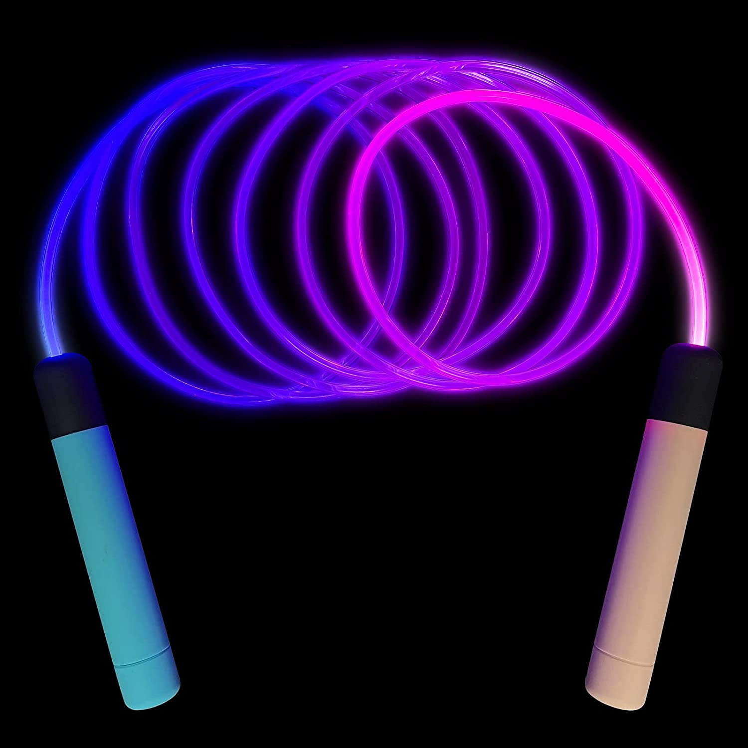 Silicone Handles Fast Speed light up LED Jump Rope Colorful Glow Skipping Rope for kids