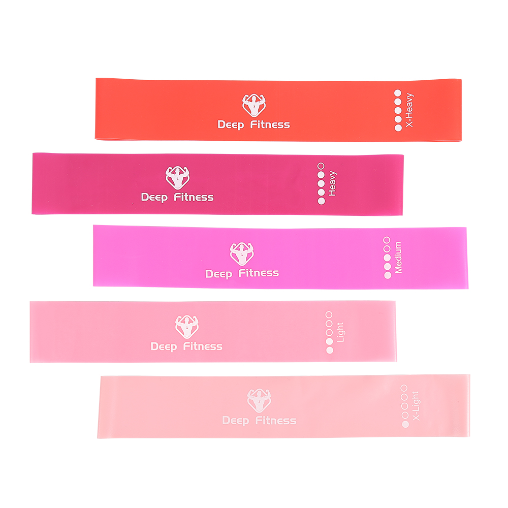 Super Popular Custom Color Fitness Latex Mini loop Exercise Yoga Workout Resistance Bands pink booty band with Logo