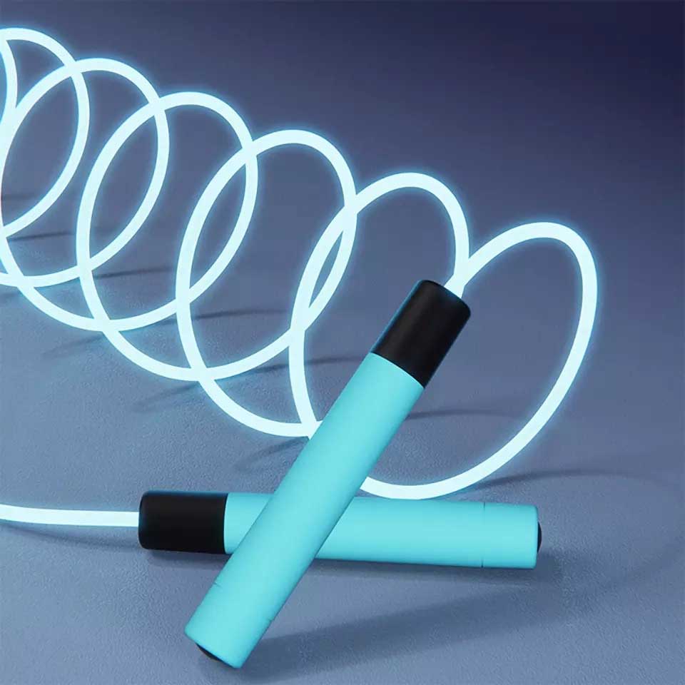 Wholesale Customised LOGO Gym Workout Unisex LED Lighting Glow In The Dark Jump Rope