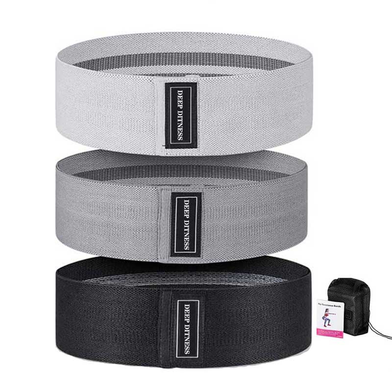 Wholesale Fabric resistance bands set / Custom logo Gradient booty bands for women / Fitness hip exercise bands non slip