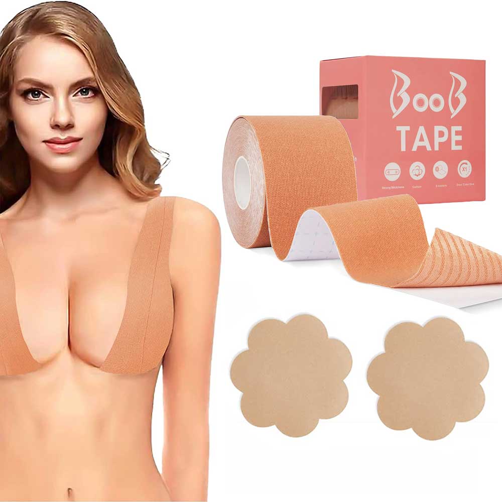 Wholesale Women Push Up boob tape and nipple cover Breast Lifting Tape Waterproof Bra Uplift Boob Tape