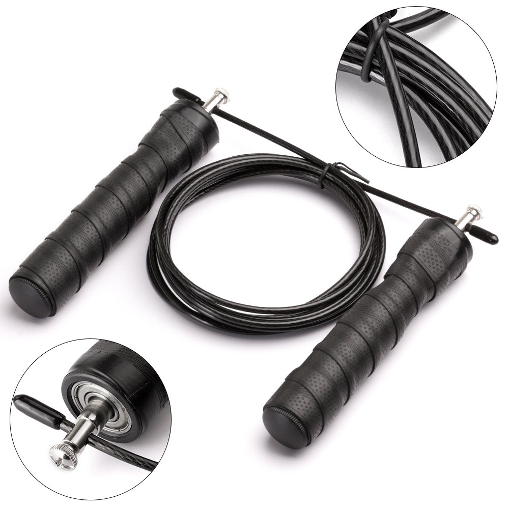 Wholesale mini home gym workout equipment set OEM Custom Fashion Fitness Weighted Bearing Adjustable Speed Skipping Jump Rope