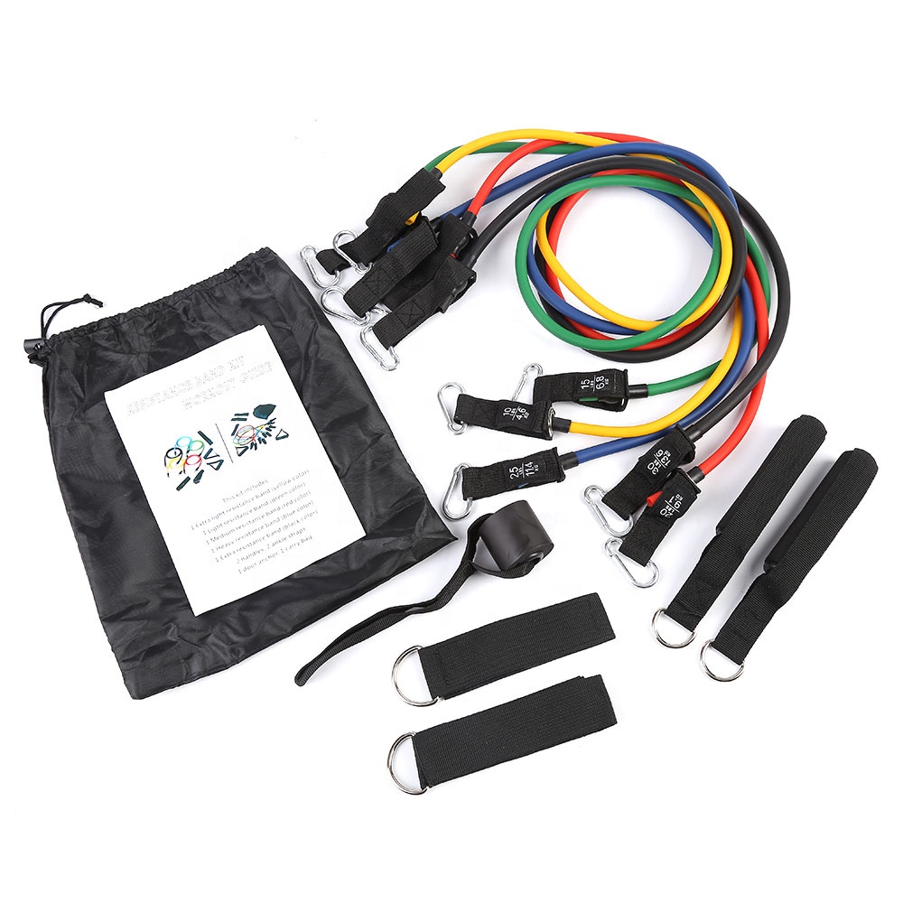 Wholesale workout fitness Gym pull up set 11 piece 11 pcs resistance bands