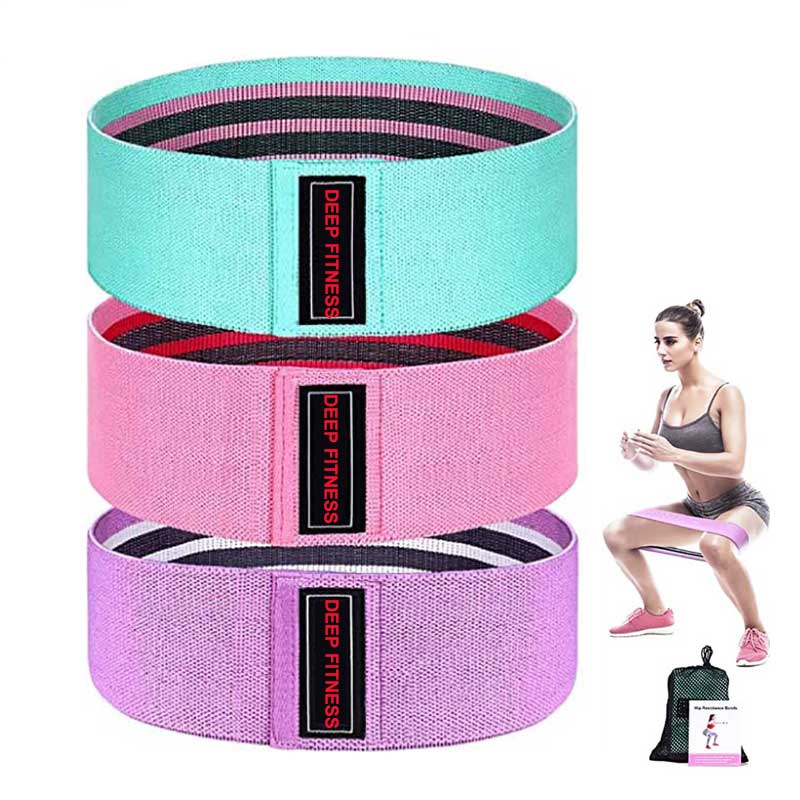 Women Hip Strength Training Fabric Booty Bands, Home Fitness Hip Circle Wide Anti Slip Exercise Resistance Bands)