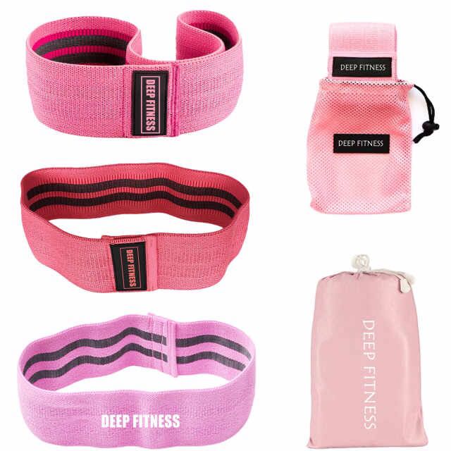 Women Hip Strength Training Fabric Resistance Bands, Home Fitness Hip Circle Wide Anti Slip Exercise Booty Bands